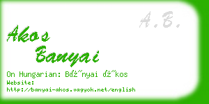 akos banyai business card